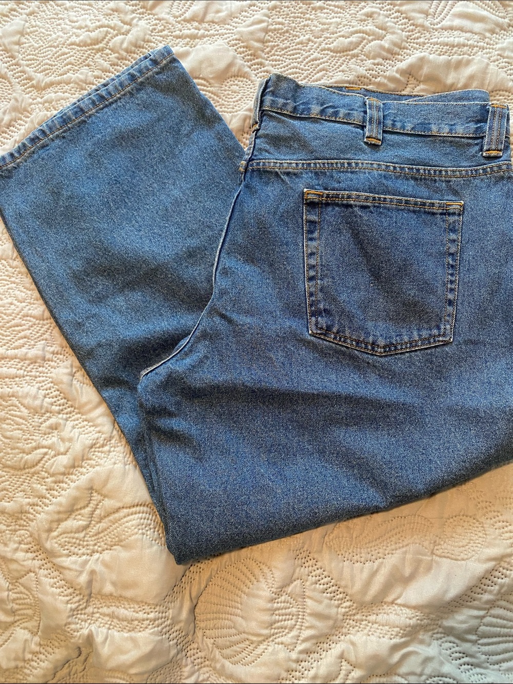 Blue Mountian Cotton 44x30 Relaxed Fit Men’s Jeans — Classic Blue Denim